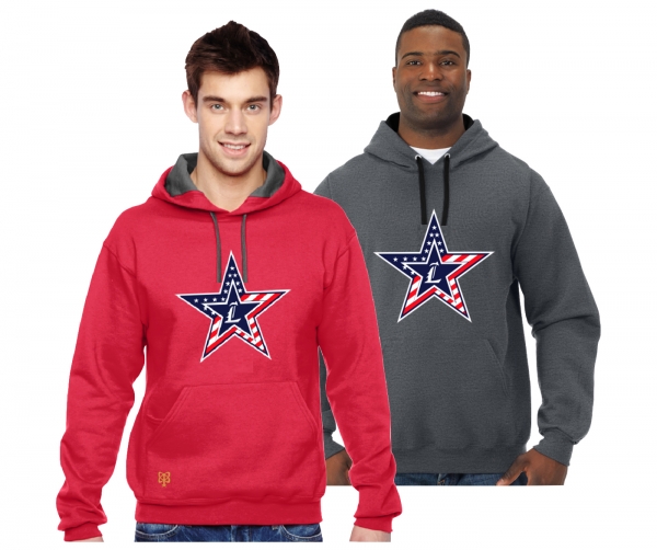 NEW LOGO!! 2018 JLHS STARS & STRIPES PULL-OVER HOODIE  by PACER