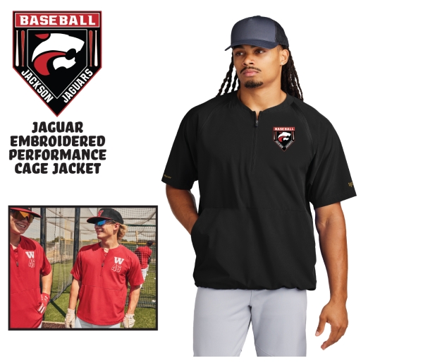 JMHS BASEBALL 1/4 ZIP EMBROIDERED CAGE JACKET  by PACER
