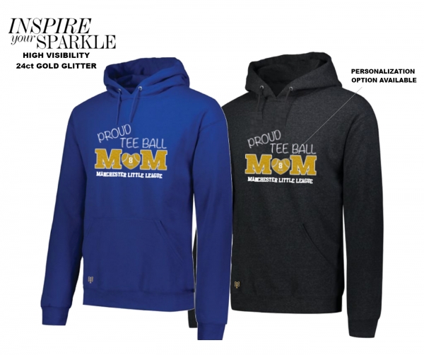 PROUD MOM T-BALL GLITTER HOODIE COLLECTION BY PACER
