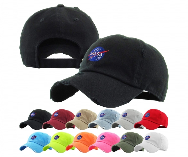 NASA MEATBALL DISTRESSED DAD HAT by Pacer