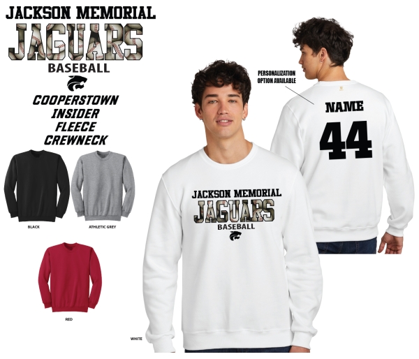 JMHS BASEBALL COOPERSTOWN INSIDER FLEECE CREWNECK COLLECTION by PACER
