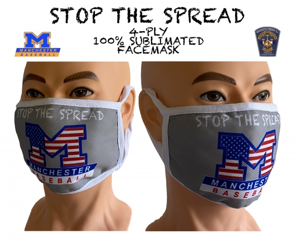 MLL STARS & STRIPES 100% SUBLIMATED 4-PLY WASHABLE SAFETY MASK by PACER