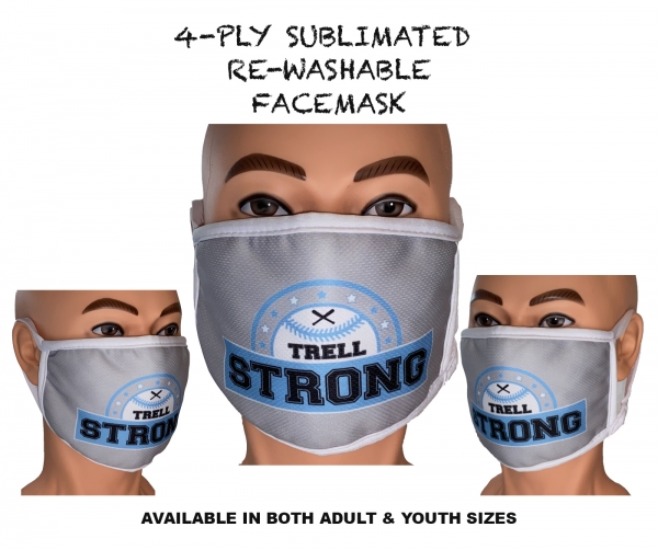 TRELL STRONG 100% SUBLIMATED 4-PLY WASHABLE SAFETY MASK by PACER