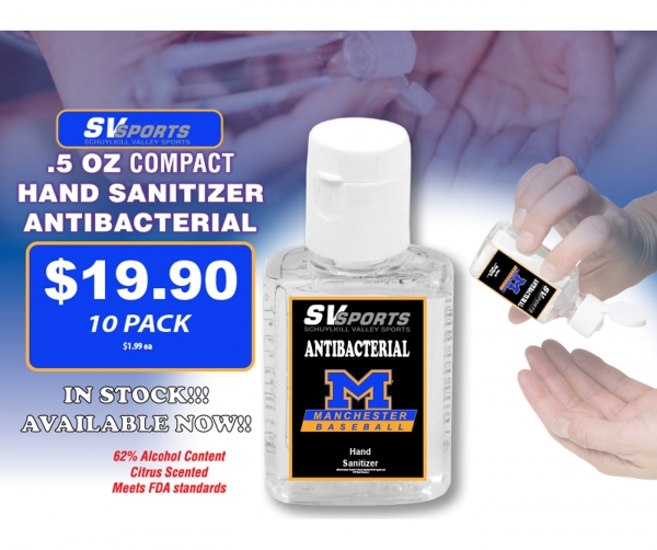 MANCHESTER LITTLE LEAGUE PERSONAL SIZED HAND SANITIZER by SVSports