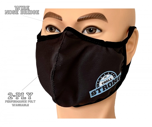 TRELL STRONG 100% SUBLIMATED 2-PLY WASHABLE PERFORMANCE POLY MASK by PACER