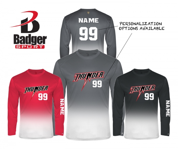 NEW for 2021 SEASON - THUNDER OMBRE FADE PERFORMANCE BP JERSEY by PACER