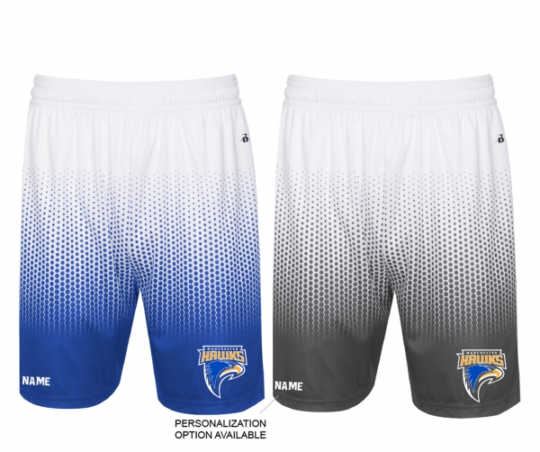 HAWKS PERFORMANCE HEXAGON FADE SHORTS by PACER