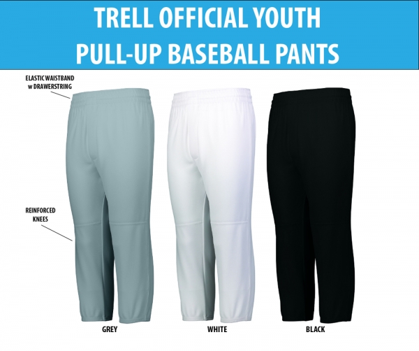 TRELL OFFICIAL ON-FIELD YOUTH PULL-UP PANTS by PACER