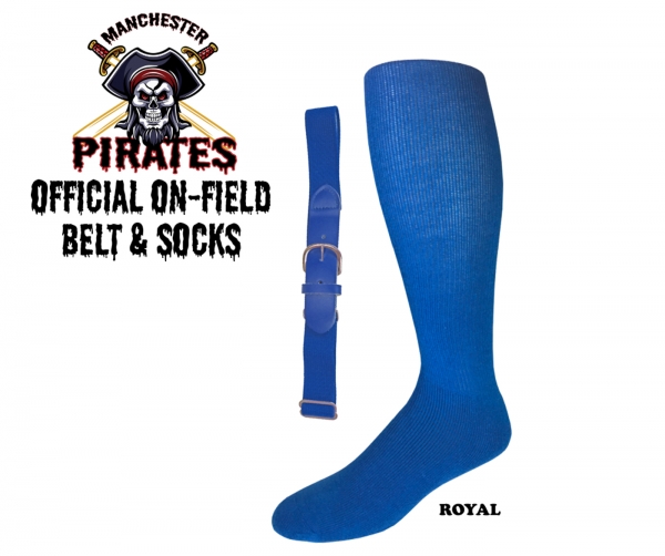 MANCHESTER PIRATES OFFICIAL ON-FIELD  BELT & SOCKS KIT by PACER