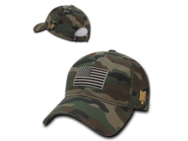 AF-Woodland Camo Cotton Dad Hat by Pacer