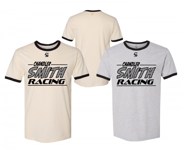 CHANDLER SMITH CHECKERED FLAG INSIDER DRIVERS DRI-FIT RINGER TEE COLLECTION by PACER