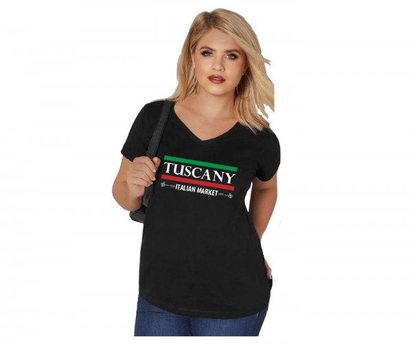 TUSCANY UNISEX COTTON V-NECK TEE by PACER