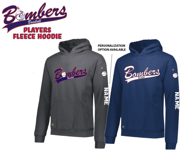 TR BOMBERS BASEBALL PLAYER FLEECE HOODIE by PACER