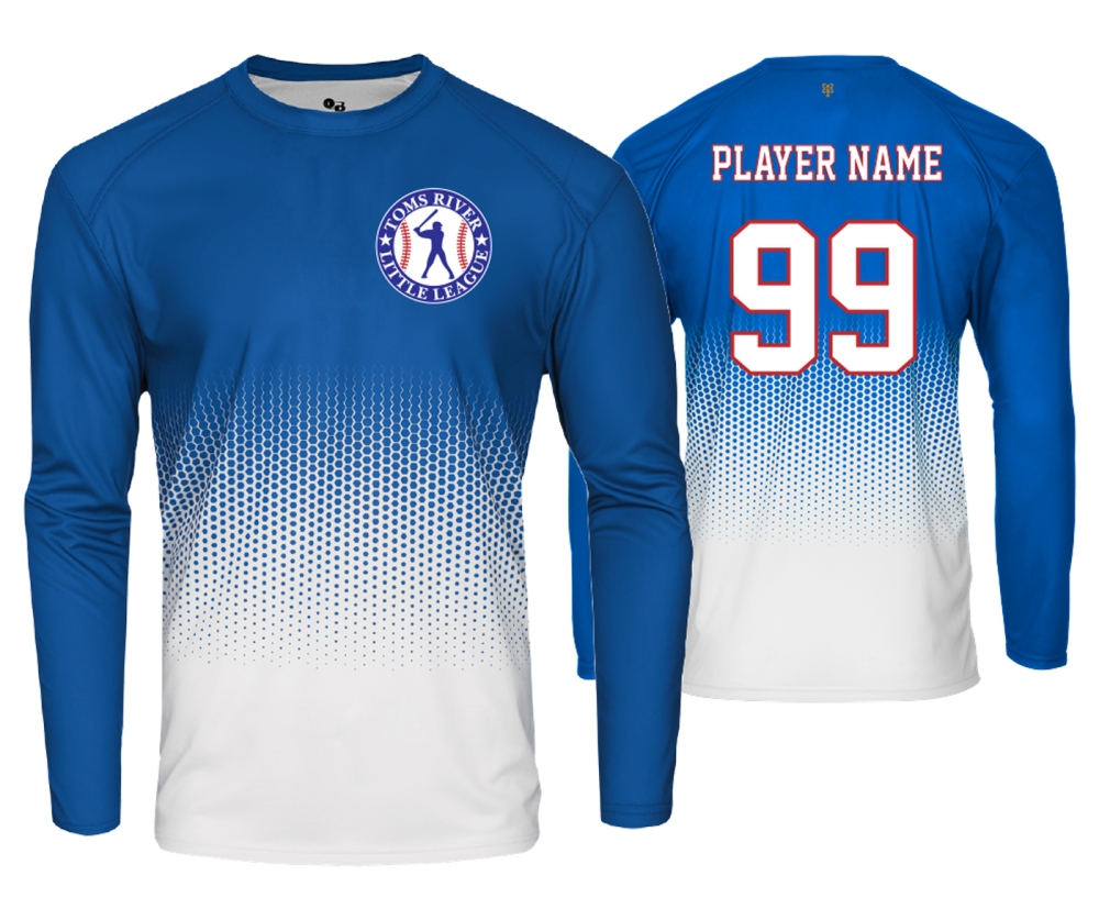 TOMS RIVER LITTLE LEAGUE PERFORMANCE LS BP FADE JERSEY by PACER