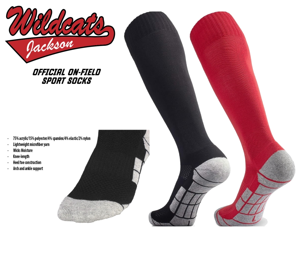 JACKSON WILDCATS ON-FIELD KNEE-HI SPORT SOCKS by PACER