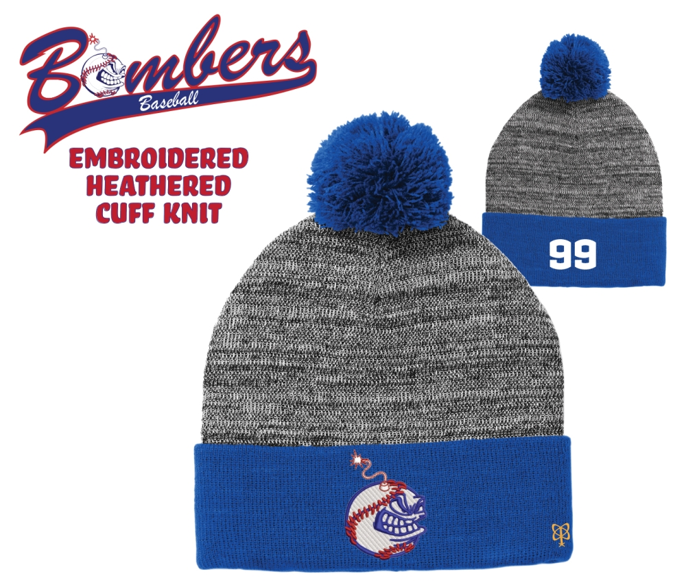 TR BOMBERS EMBROIDERED HEATHERED CUFF KNIT by PACER