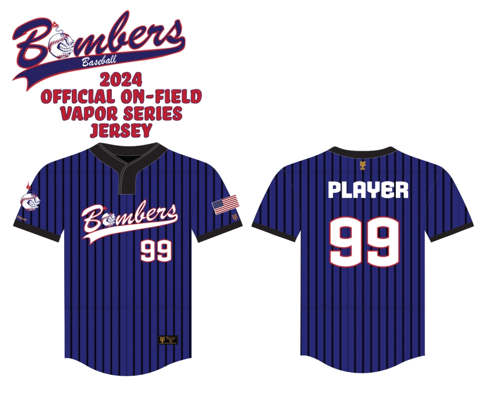 TR BOMBERS 11U OFFICIAL 2024 VAPOR SERIES JERSEYS by PACER