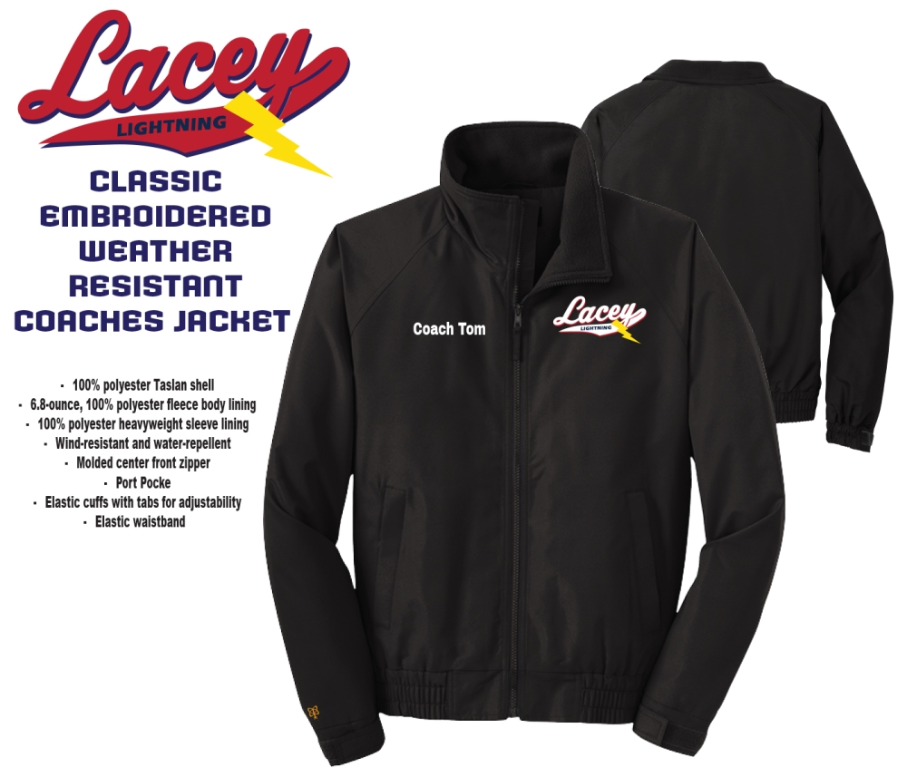 LIGHTNING EMBROIDERED INSULATED COACHES JACKET by PACER