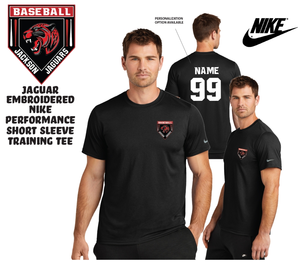 JMHS BASEBALL EMBROIDERED NIKE PERFORMANCE TRAINING TEE by PACER