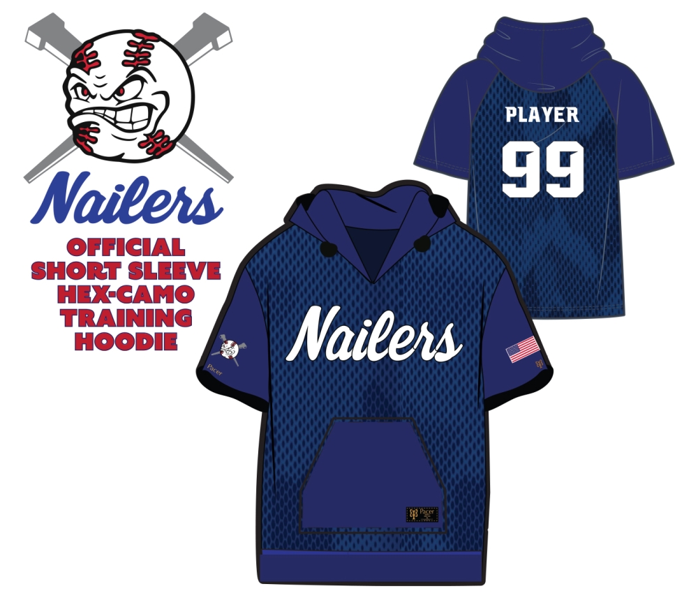 NAILERS SHORT SLEEVE HEX-CAMO TRAINING HOOD  by PACER