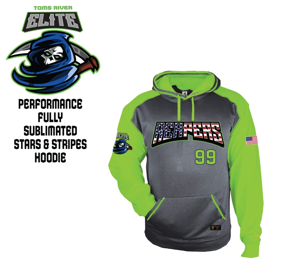 ELITE SUBLIMATED STARS & STRIPES FLEECE HOODIE by PACER