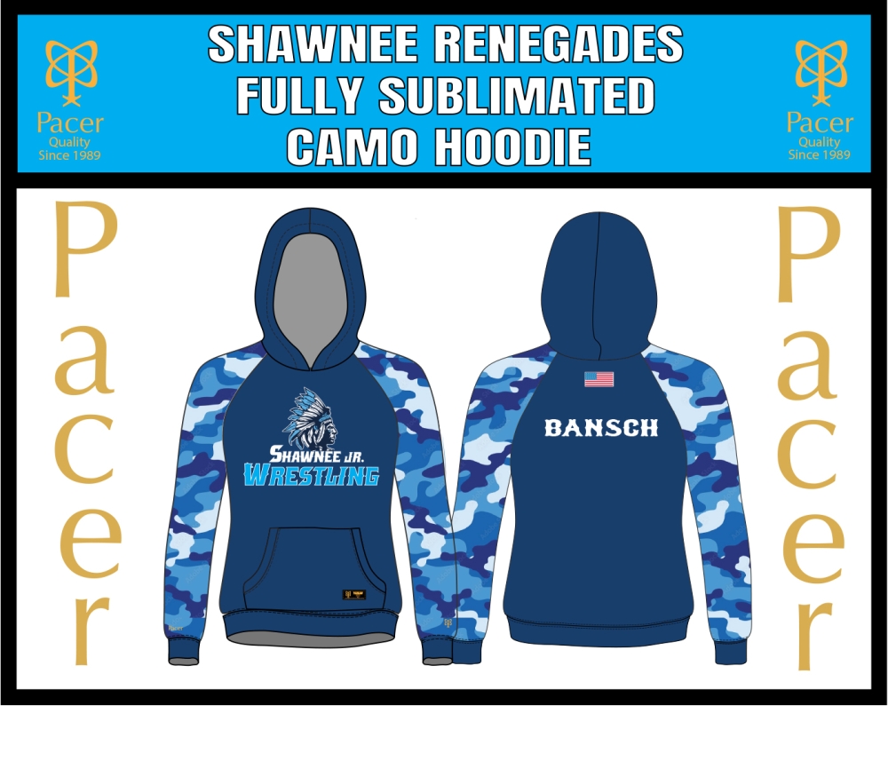 RENEGADES FULLY SUBLIMATED CAMO HOODIE by PACER