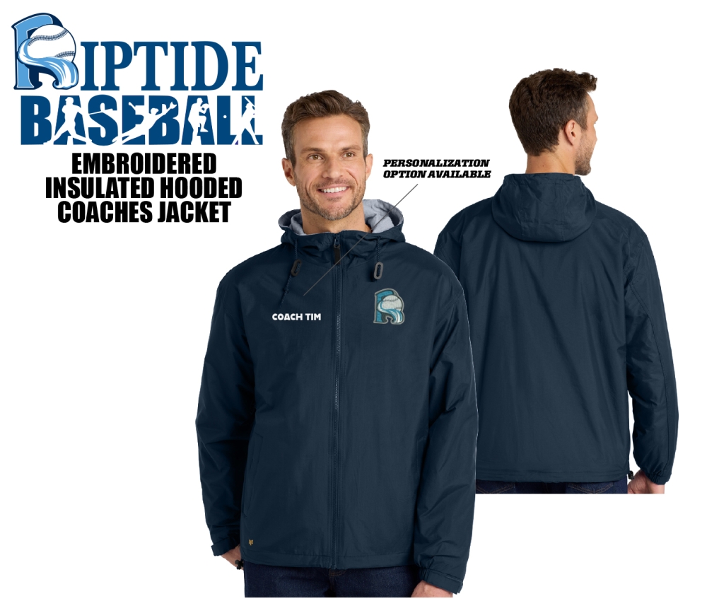 RIPTIDE EMBROIDERED INSULATED COACHES HOODED JACKET by PACER