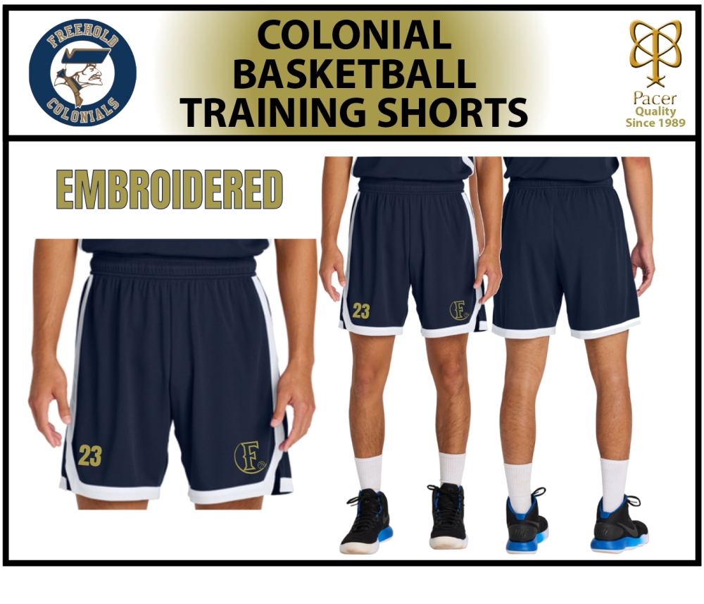 FBHS BASKETBALL EMBROIDERED PERFORMANCE TRAINING SHORTS by PACER