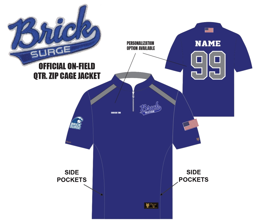 SURGE FULLY SUBLIMATED QTR ZIP CAGE JACKET by PACER