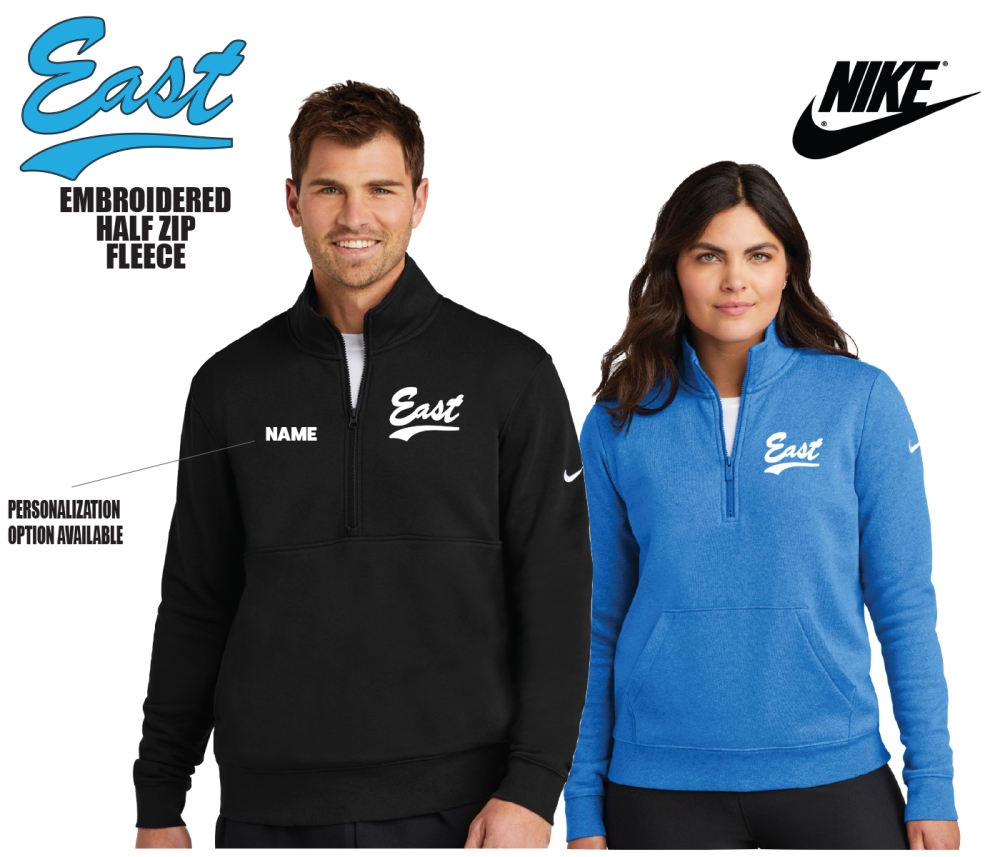 TRELL EMBROIDERED HALF ZIP CLUB FLEECE by NIKE