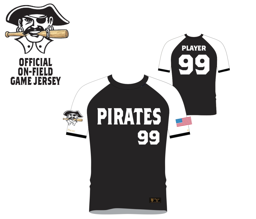 PIRATES OFFICIAL ON-FIELD SUBLIMATED GAME JERSEY by PACER
