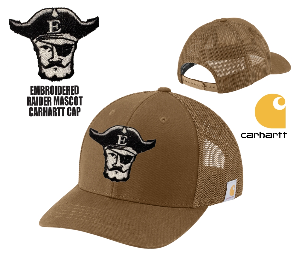 RAIDERS EMBROIDERED MASCOT CARHARTT 110 TRUCKER CAP by CARHARTT