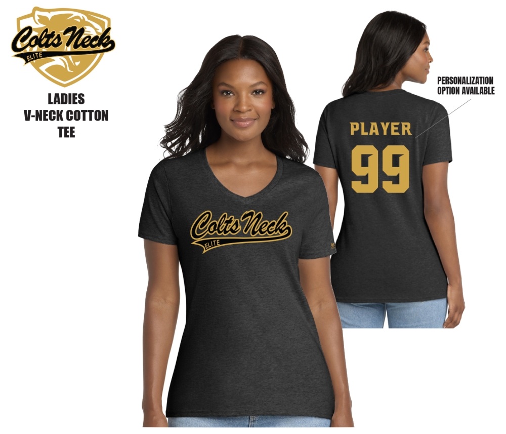 ELITE LADIES V-NECK COTTON TEE by PACER