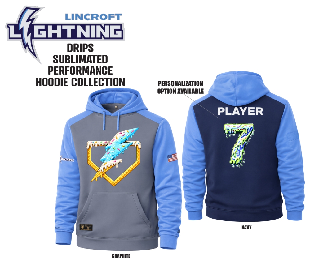 LINCROFT SUBLIMATED ICE CREAM DRIPS PERFORMANCE HOODIE COLLECTION by PACER