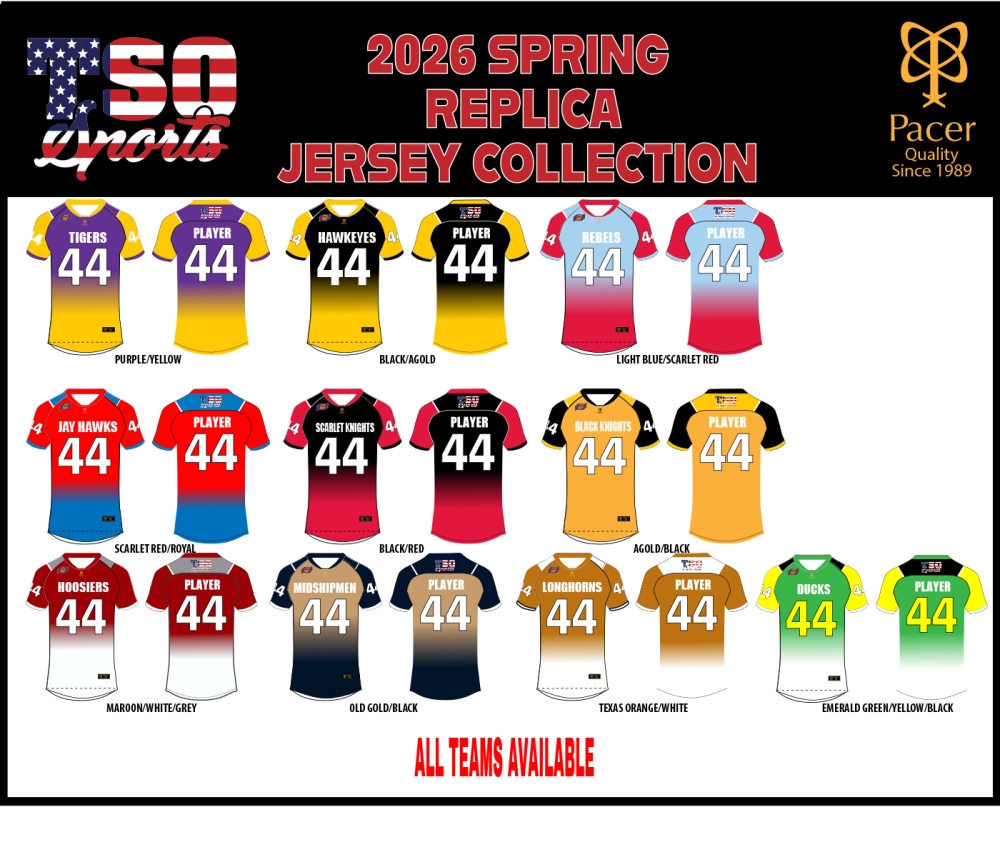 TSO FOOTBALL OFFICIAL SP26 REPLICA ON-FIELD JERSEY by PACER