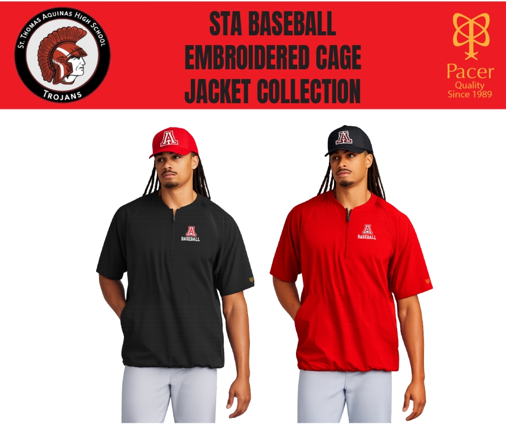 STA BASEBALL 1/4 ZIP EMBROIDERED CAGE JACKET COLLECTION by PACER