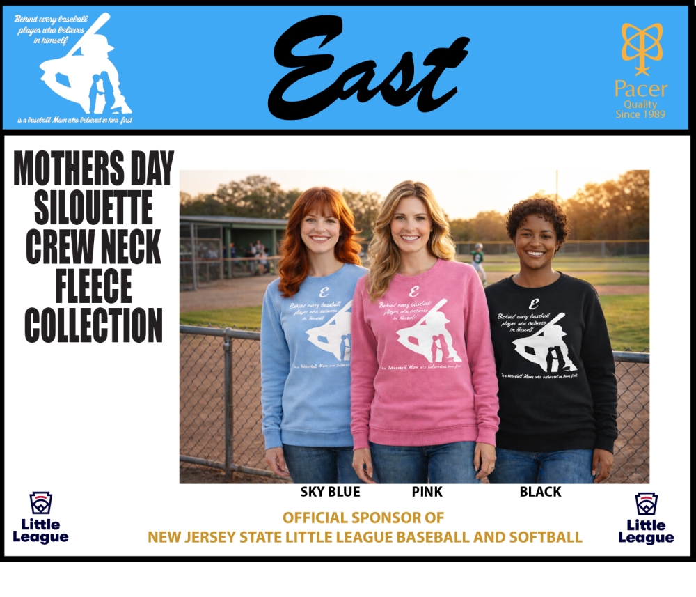 TOMS RIVER EAST LITTLE LEAGUE MOMS CREW NECK FLEECE COLLECTION by PACER