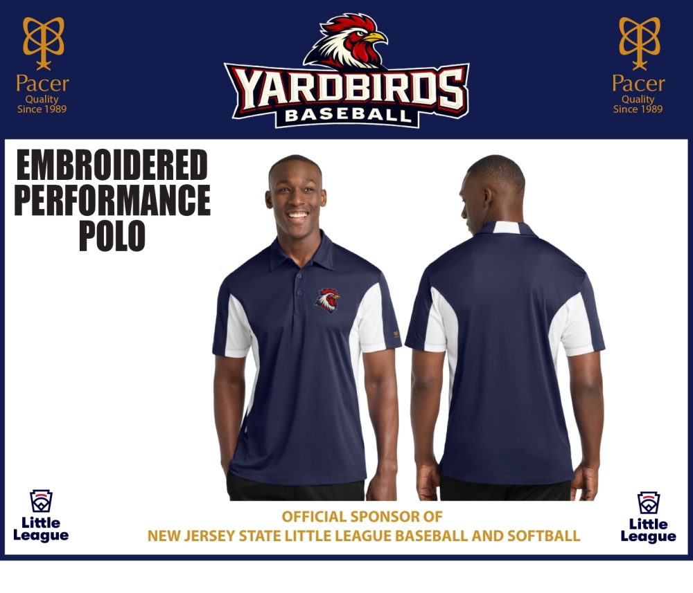 YB EMBROIDERED PERFORMANCE POLO SHIRT by PACER
