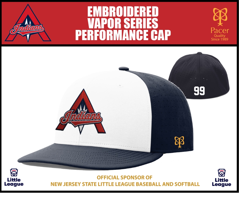 INDIANS OFFICIAL ON-FIELD VAPOR SERIES FITTED CAP by Pacer