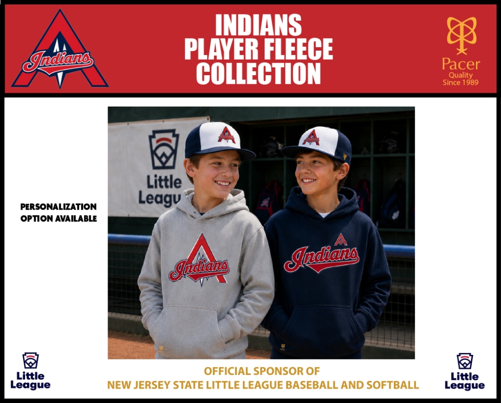 INDIANS OFFICIAL PLAYER FLEECE HOODIE COLLECTION by PACER
