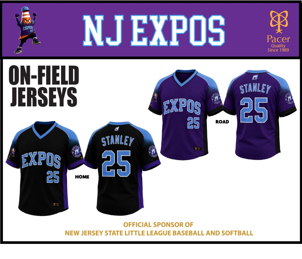 EXPOS OFFICIAL ON-FIELD GAME JERSEYS  by PACER