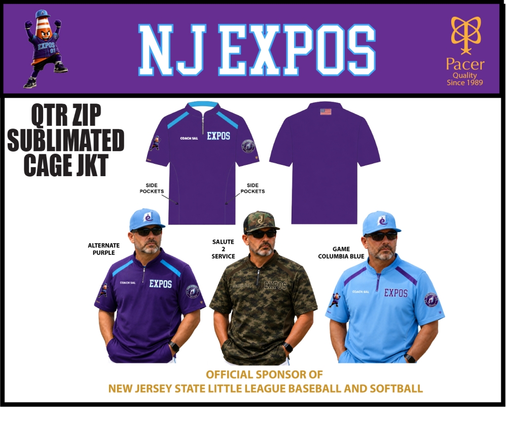 EXPOS FULLY SUBLIMATED QTR ZIP CAGE JACKET by PACER