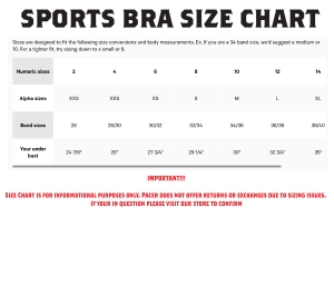 EXPOS SUBLIMATED PERFORMANCE SPORTS BRA by PACER