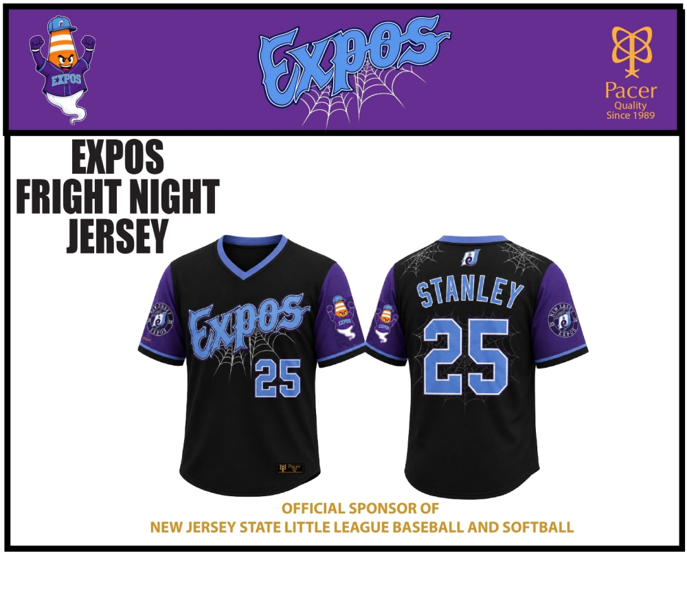 EXPOS OFFICIAL ON-FIELD FRIGHT NIGHT GAME JERSEY  by PACER