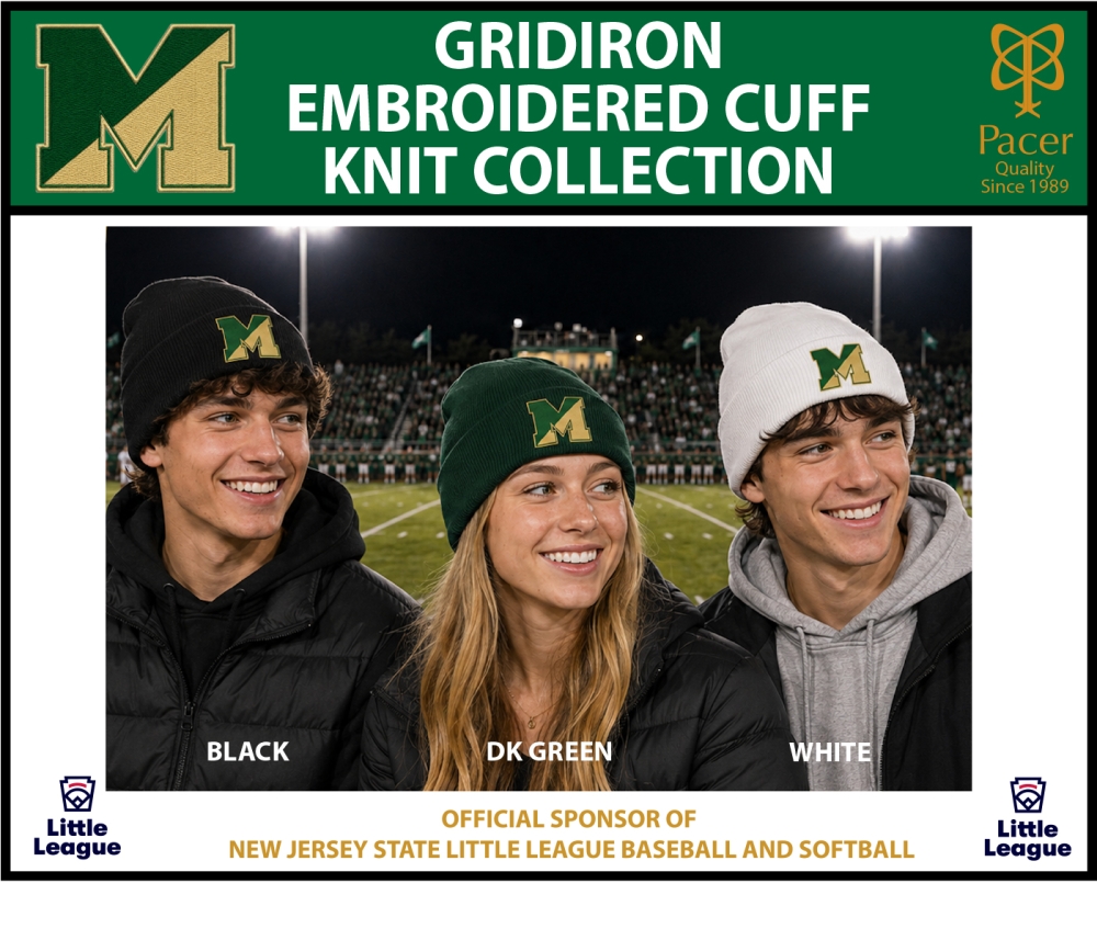 BMHS GRIDIRON EMBROIDERED CUFF KNIT COLLECTION by PACER