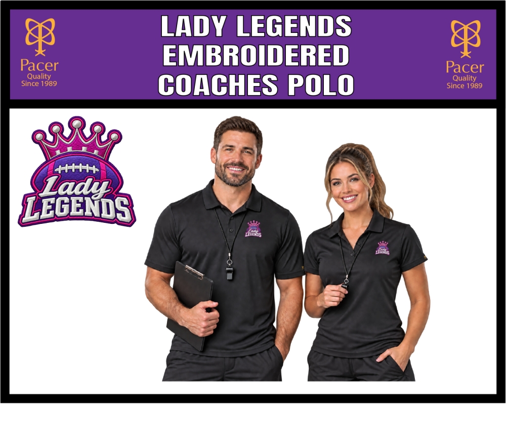 LEGENDS EMBROIDERED COACHES POLO by PACER