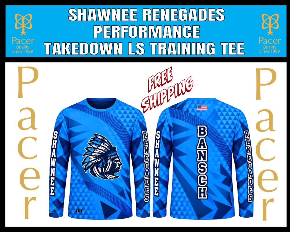 RENEGADES TAKEDOWN FULLY SUBLIMATED LONG SLEEVE TRAINING TEE by PACER