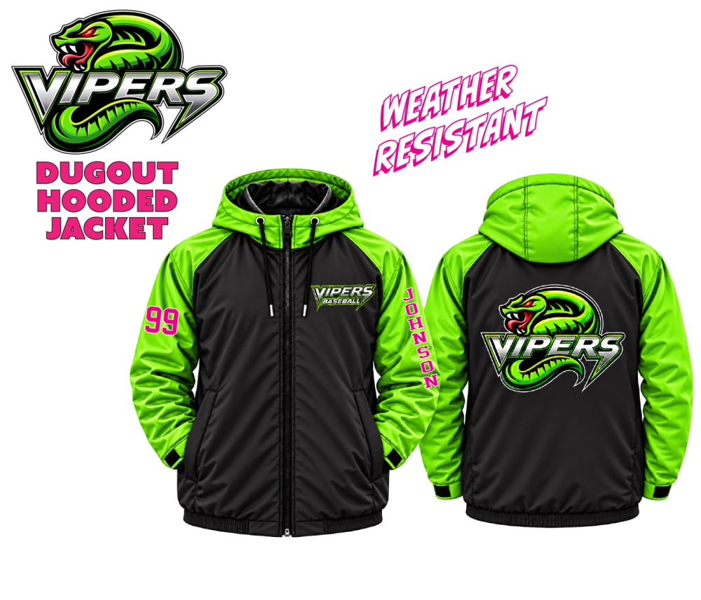 VIPERS DUGOUT WEATHER RESISTANT HOODED JACKET by PACER