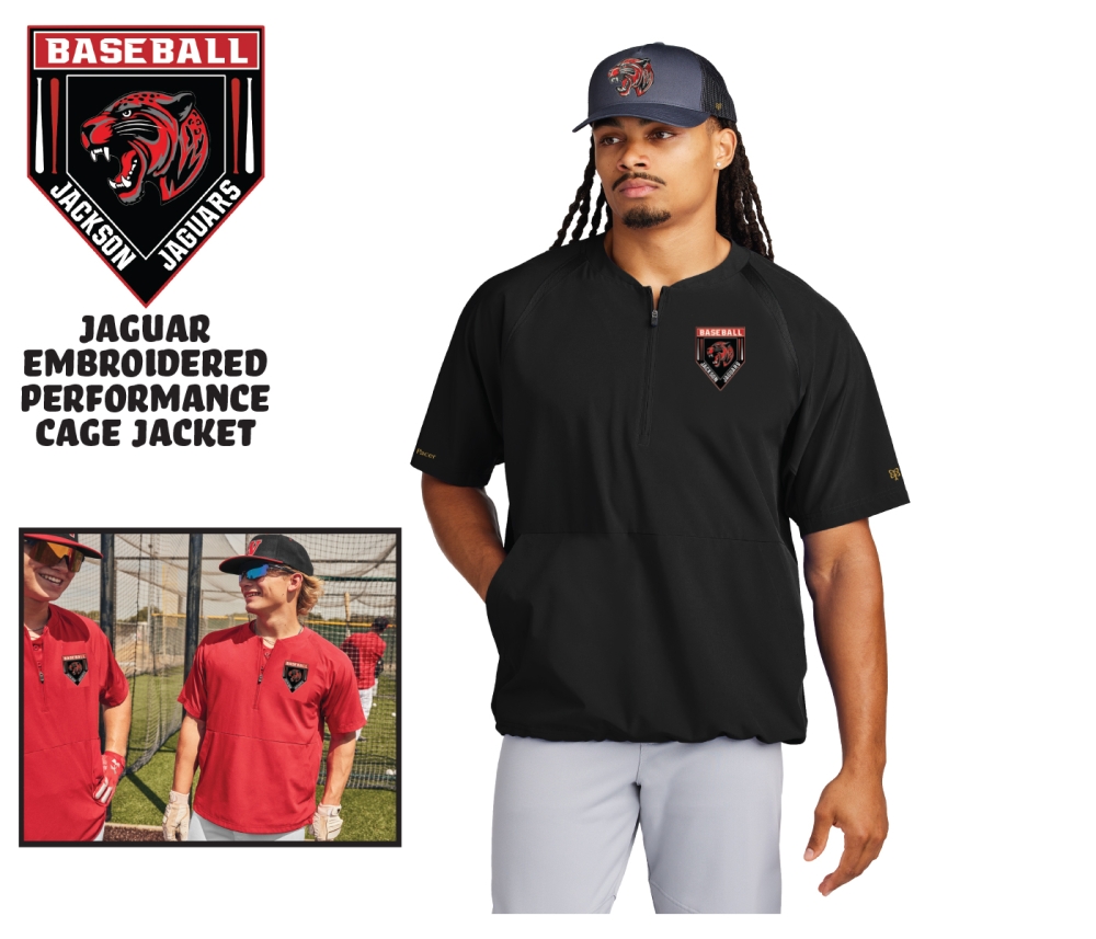 JMHS BASEBALL 1/4 ZIP EMBROIDERED CAGE JACKET  by PACER