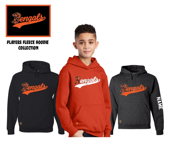 BENGALS OFFICIAL PLAYER FLEECE PULL-OVER HOODIE by PACER